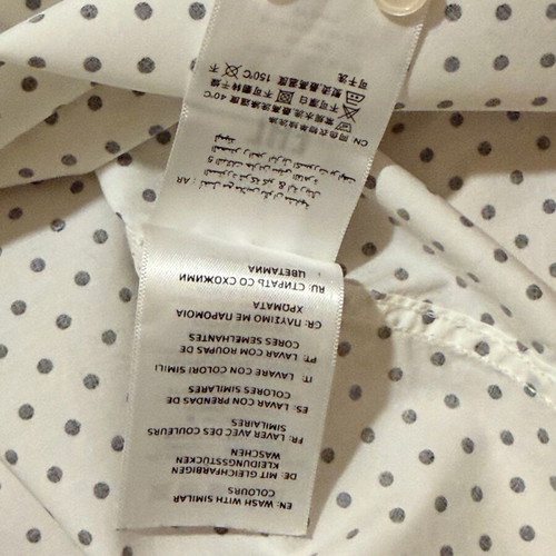 Gant women's shirt XL white with black polka dots like new