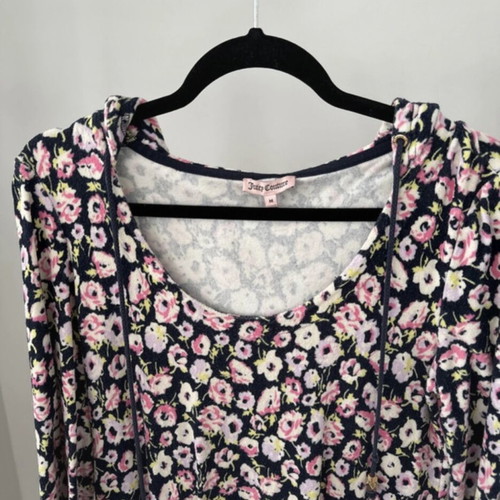 Juicy Couture mini dress with hood, terry fabric, medium size like new