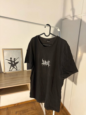 Μπλουζάκι H&M σαν καινούργιο, μέγεθος S, μαύρο με στάμπα