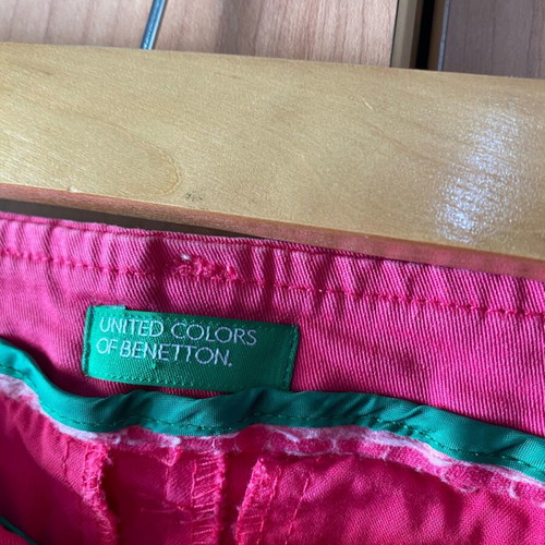 Benetton pink pants like new, size S 36 8