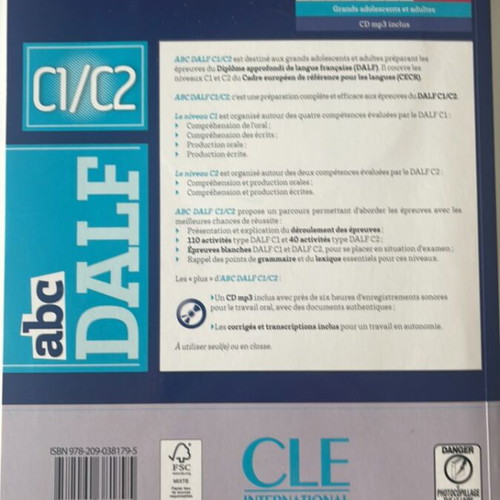 Dalf C1-C2 French language exercises book, 150 exercises