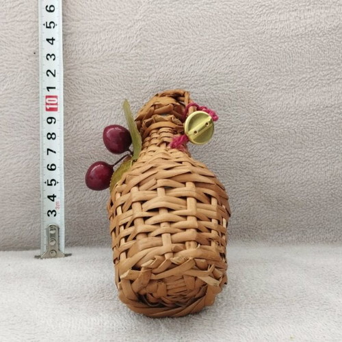 Small Glass Wicker Demijohn Like New