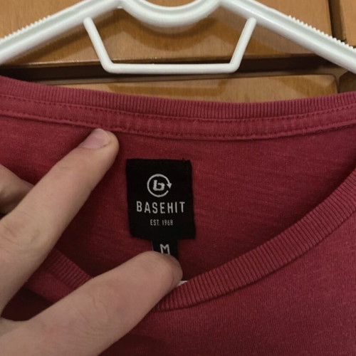 Basehit men's t-shirt used, size M, light red