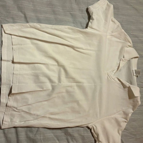 B&C Collection Unisex Polo Shirt Size M like new, white, short sleeve