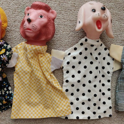 Vintage puppet theater doll set new