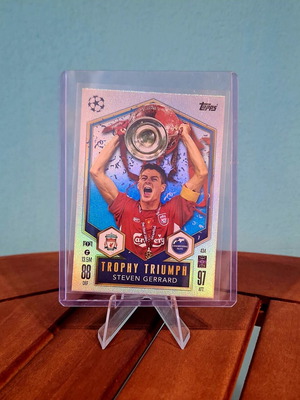 Gerrard Trophy Triumph card mint condition, Match Attax 2025