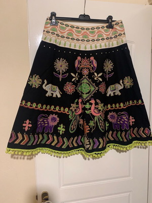 Basil&Maude midi skirt with embroidery new, multicolor, size L