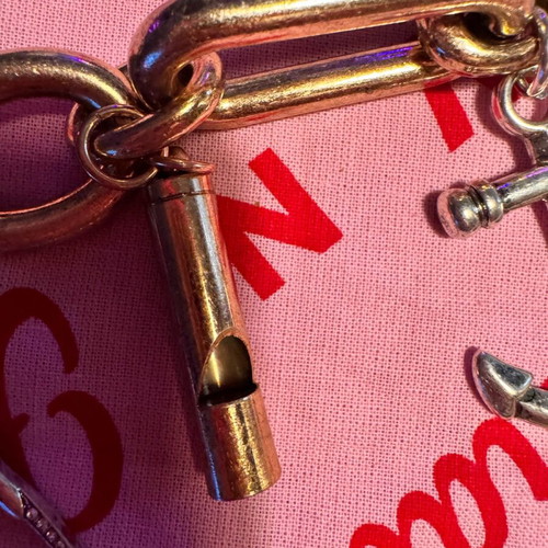 Zara x Kate Moss Limited Edition keychain like new, black and silver