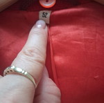 A-Style red wool coat used, warm