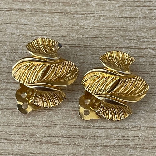 Vintage Clip Earrings New Gold Color