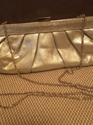 Evening bag Achilleas Accessories silver with rhinestones like new