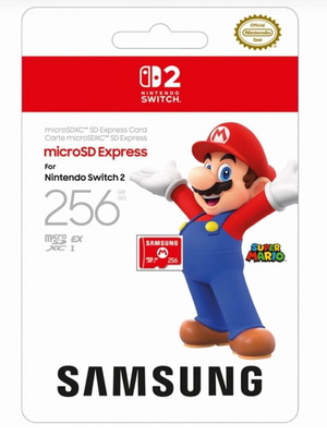 Nintendo Switch 2 MicroSD Card Samsung 256 GB καινούργιο με λογότυπο Mario