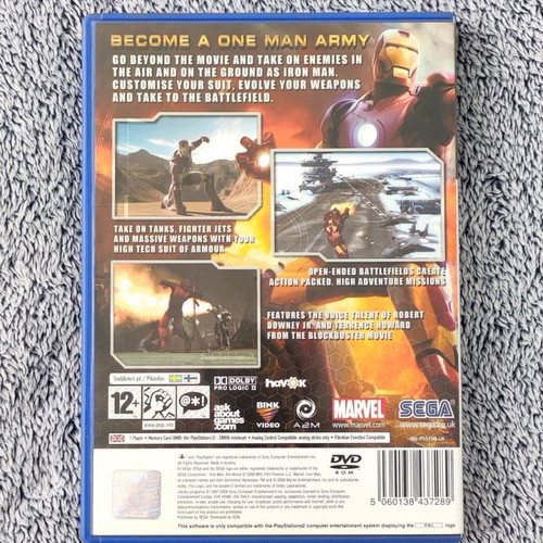 Iron Man PlayStation 2 used, Marvel