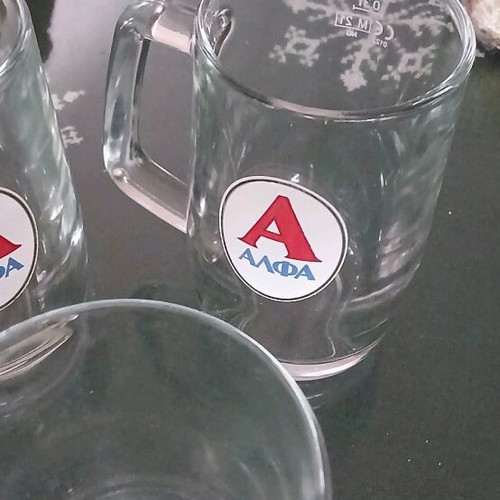 Alpha glasses like new, set of 3