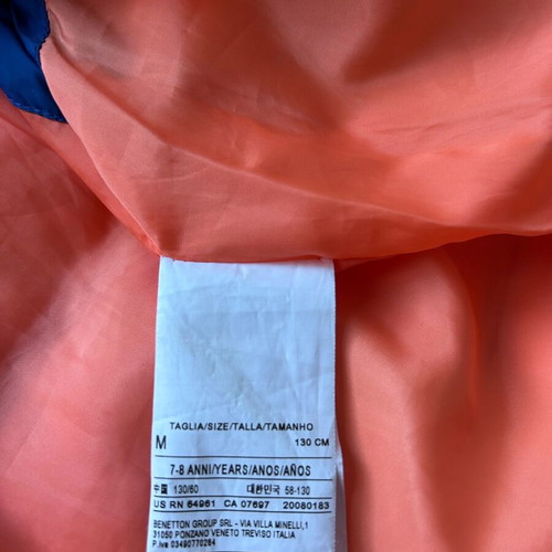 Benetton kids sleeveless jacket like new, blue, size 134 cm