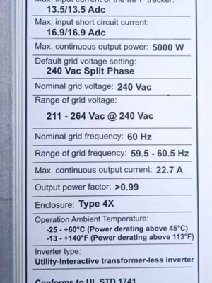 Inverter new American model for caravans, no battery support