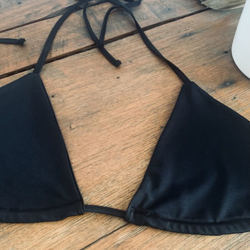 Triangle Bralette jersey top Veloudakis, black, small