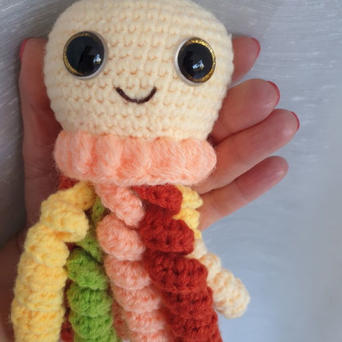 Amigurumi Octopus Doll new, colorful handmade crochet toy