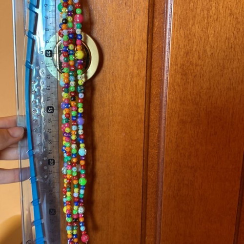 Decorative garland handmade with colorful beads, 40 cm