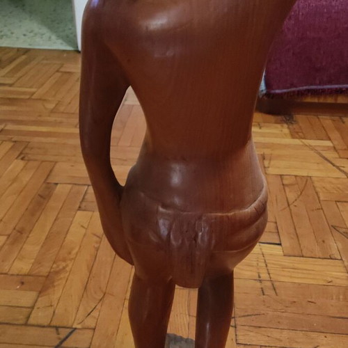 Wooden statue of a woman, like new, 85cm, African origin