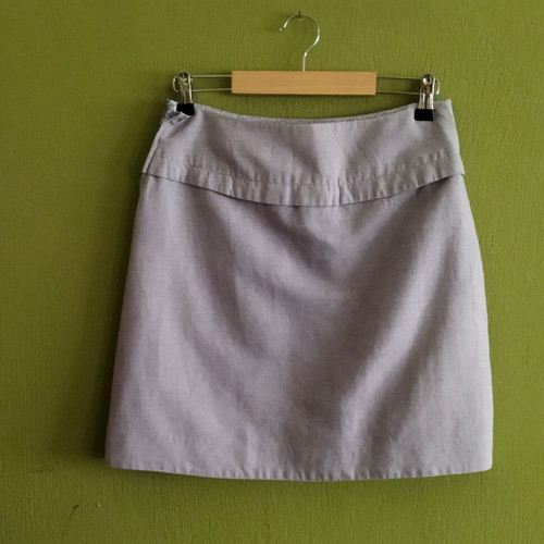Orsay short skirt gray like new, summer with decorative pleats