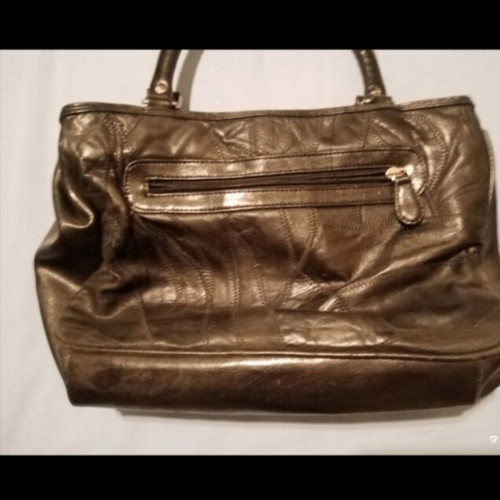 Leather women's handbag like new, black, 34x22 cm