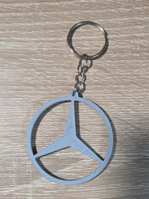 Mercedes-Benz 3D Printed Keychain, light grey