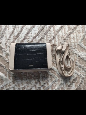 Doca shoulder bag new, black and beige