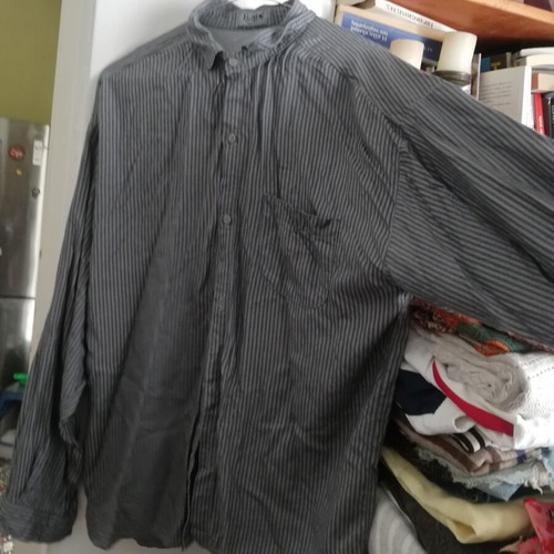 Blend gray striped shirt used, one size, winter