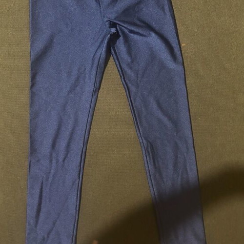Devotion leggings blue shiny like new, one size