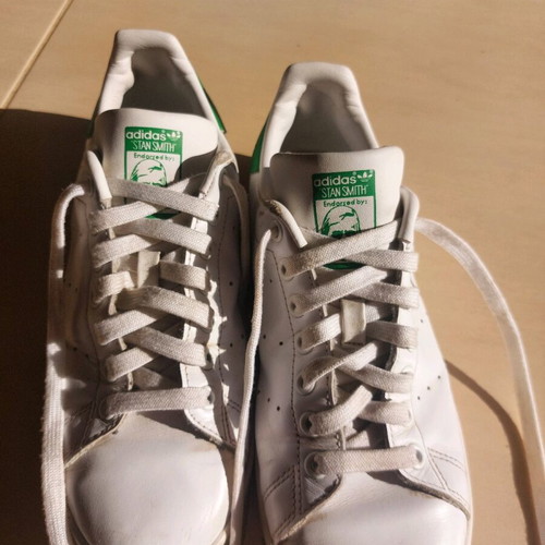 Stan Smith shoes used, size 40, white and green