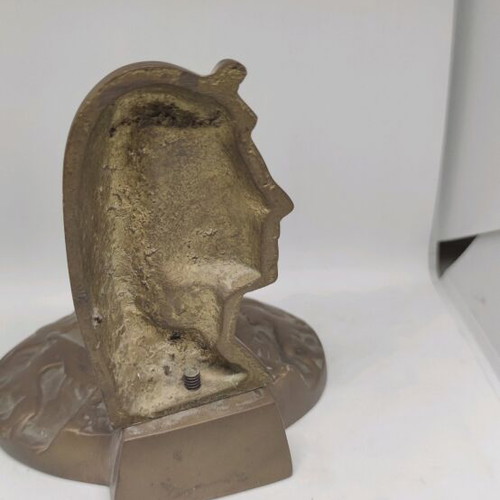Bronze Egyptian ashtray used with pharaoh profile