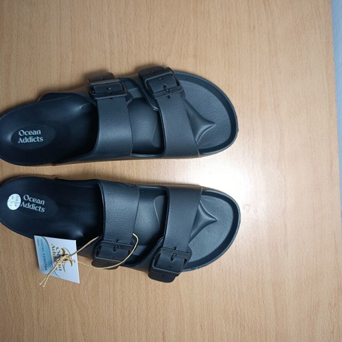 Ocean Addicts men's double buckle sandals black size 44