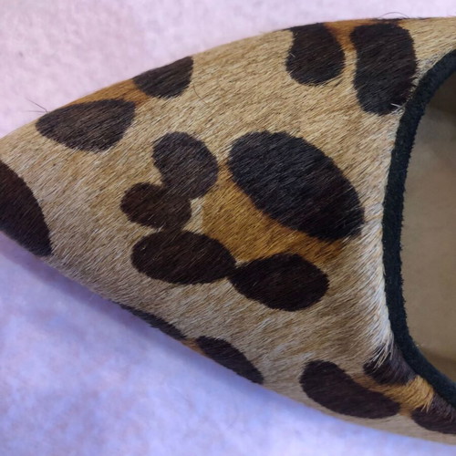 Zara leather animal print pony hair pumps Cruise Collection size 37 like new