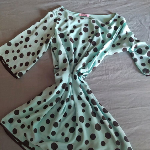 Veraman dress with black polka dots like new