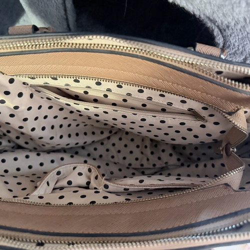 Handbag used, beige, in good condition