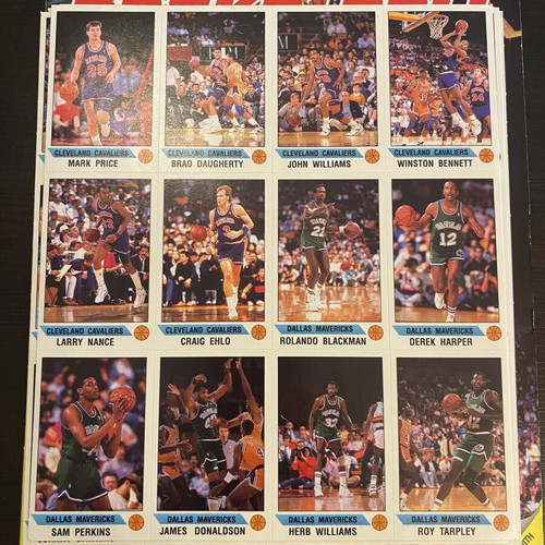 Panini NBA 1990-91 sticker album with complete set