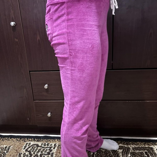 Pink velour flare pants Orchestra used