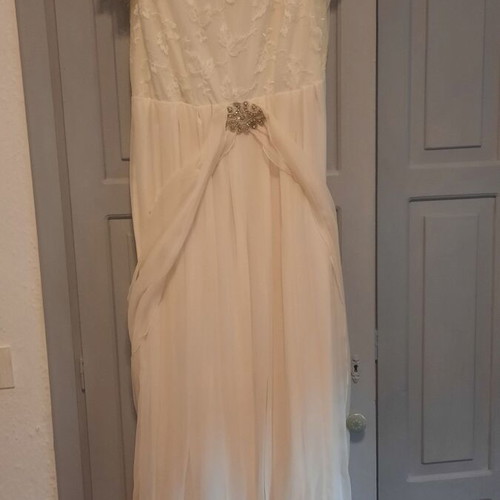 Wedding dress like new, empire line, ivory tones, Gor Factory