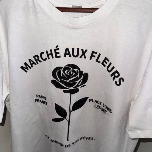 Women's T-shirt with print, size L