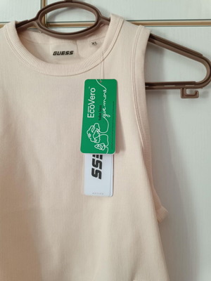 Cropped tank top Guess new, cream, size XL