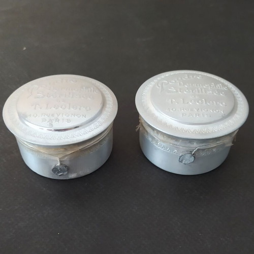 T.Leclerc vintage powder boxes set of 2 sealed from 1930s