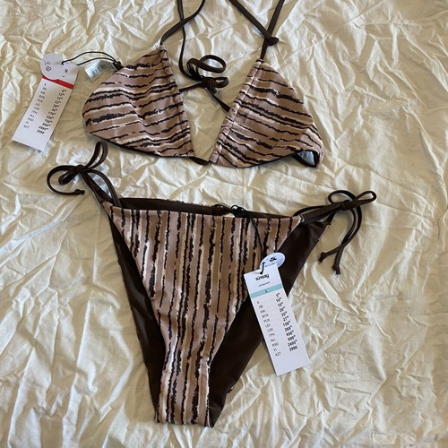 Sinsay bikini swimsuit set new, brown colorful, small/large