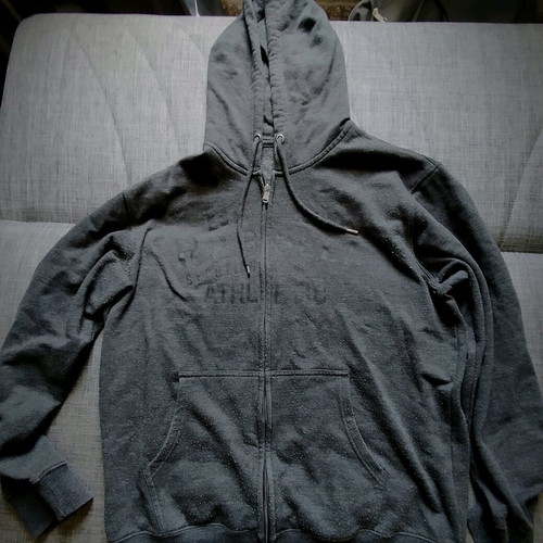Russell Athletic gray XL jacket like new with hood and pockets