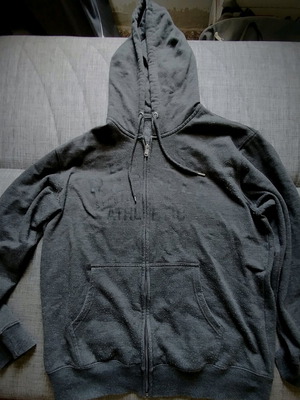 Russell Athletic gray XL jacket like new with hood and pockets