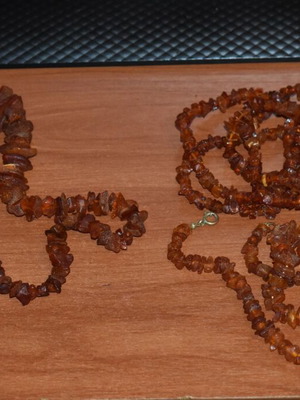 Amber necklaces used, pack of 3, 95 grams