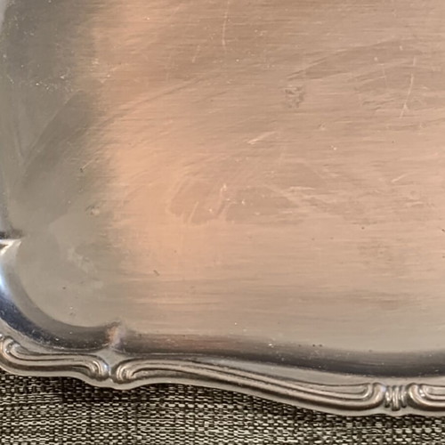 Vintage serving tray used, 30x23 cm