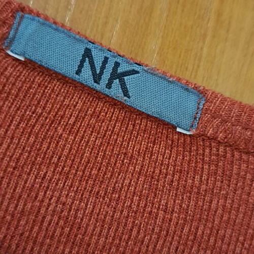 Nk knitted brick red blouse dress like new, one size