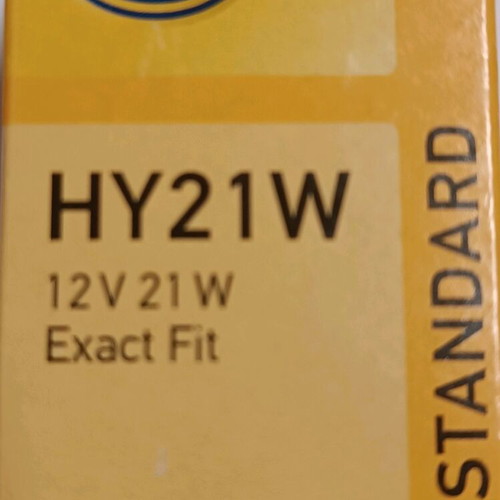 Hella HY21W bulbs new, set of 4, orange 12V 21W
