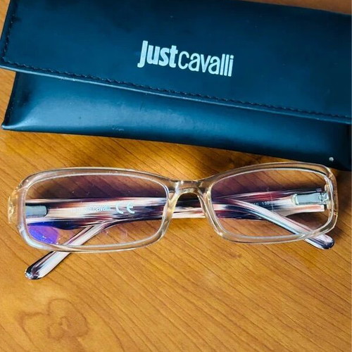 Just Cavalli eyeglasses used, beige, with medium myopia lenses